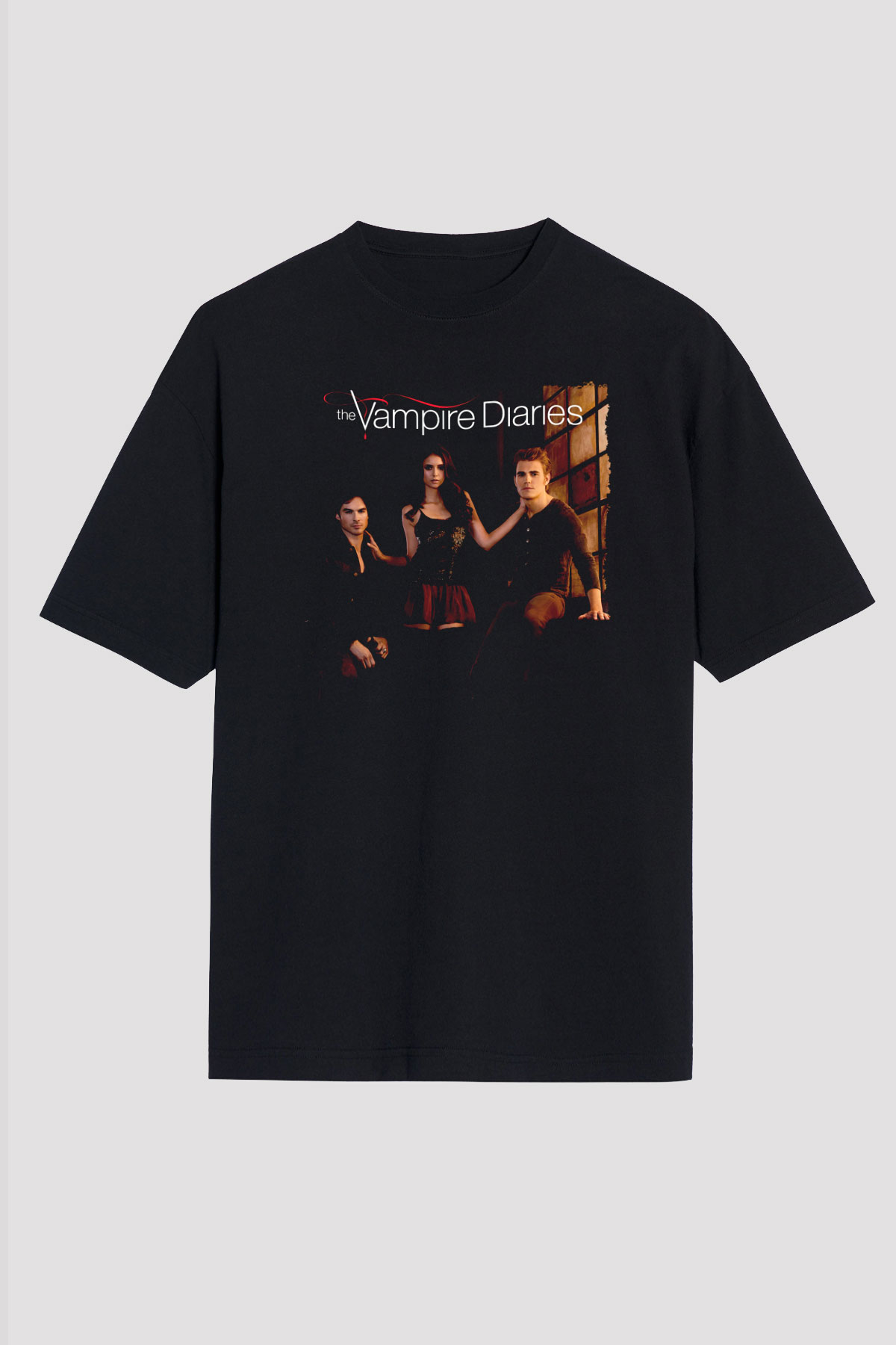 The Vampire Diaries Siyah Oversize Tişört Oversize T-shirt