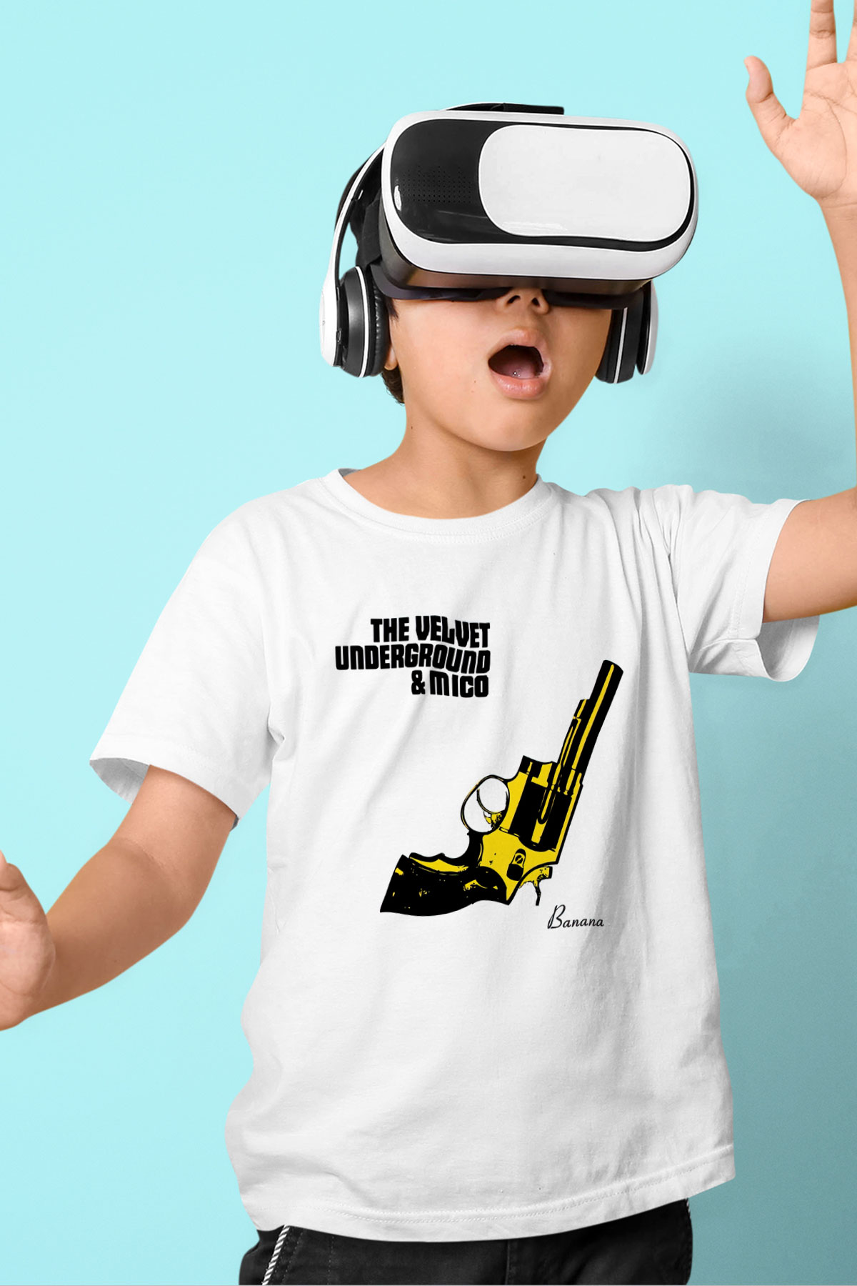 The Velvet Underground Baskılı Beyaz Unisex Çocuk Tişört