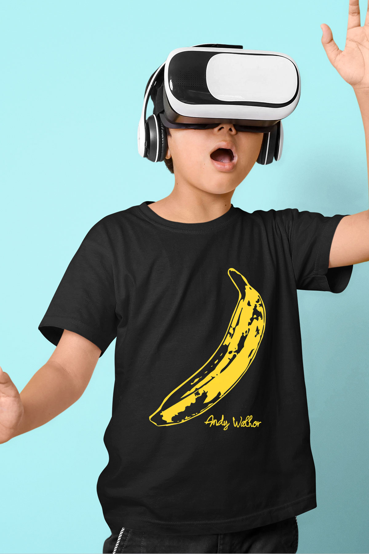 The Velvet Underground Baskılı Siyah Unisex Çocuk Tişört