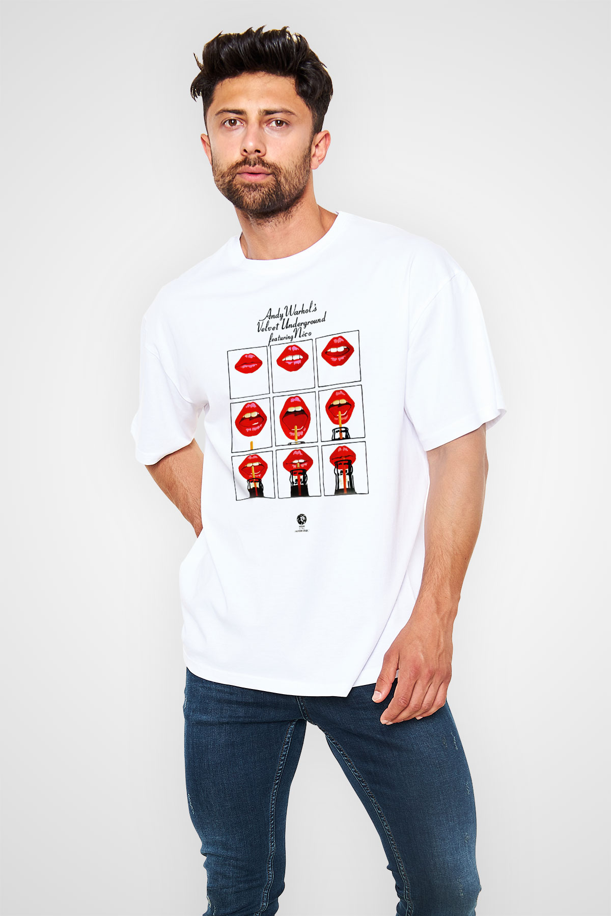 The Velvet Underground Beyaz Unisex Oversize Tişört T-Shirt