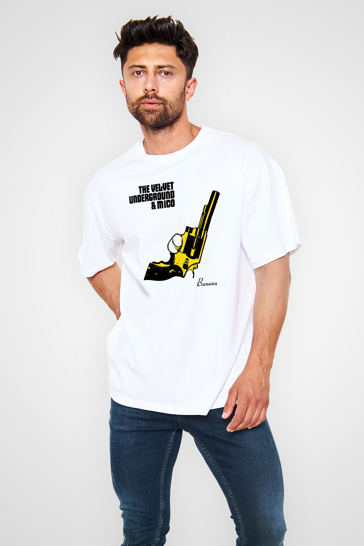 The Velvet Underground Beyaz Unisex Oversize Tişört T-Shirt