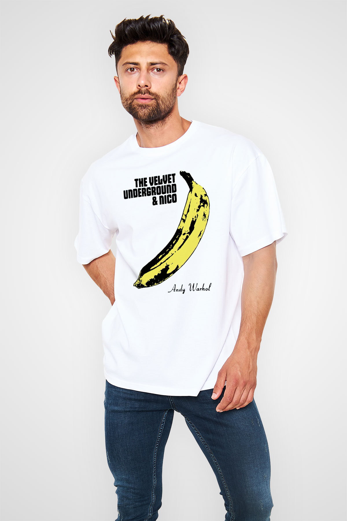 The Velvet Underground Beyaz Unisex Oversize Tişört T-Shirt