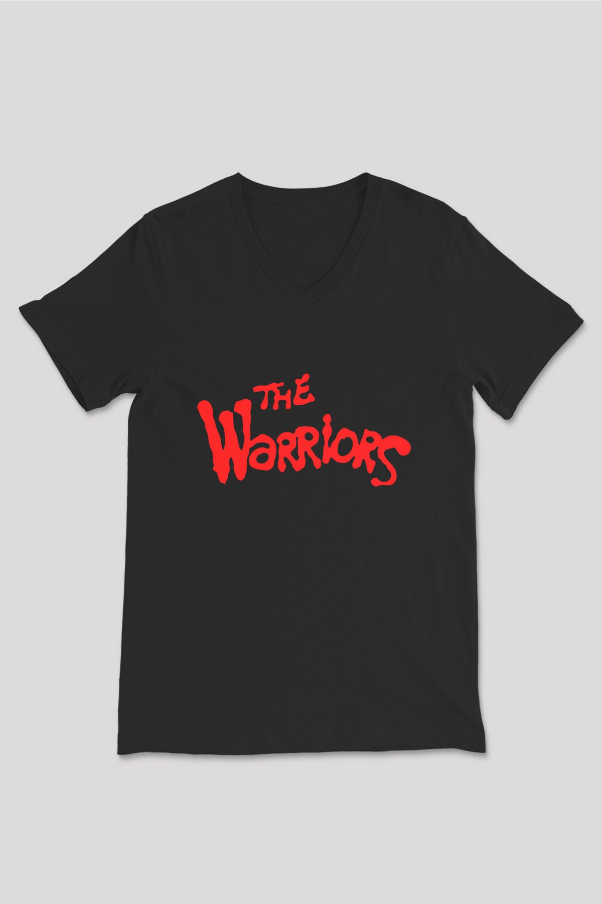 The Warriors Siyah Unisex  V Yaka Tişört