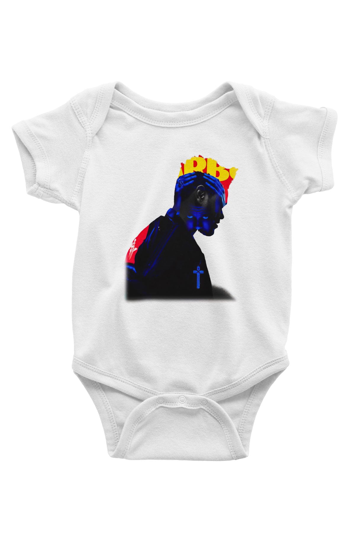 The Weeknd Baskılı Beyaz Unisex Bebek Body - Zıbın