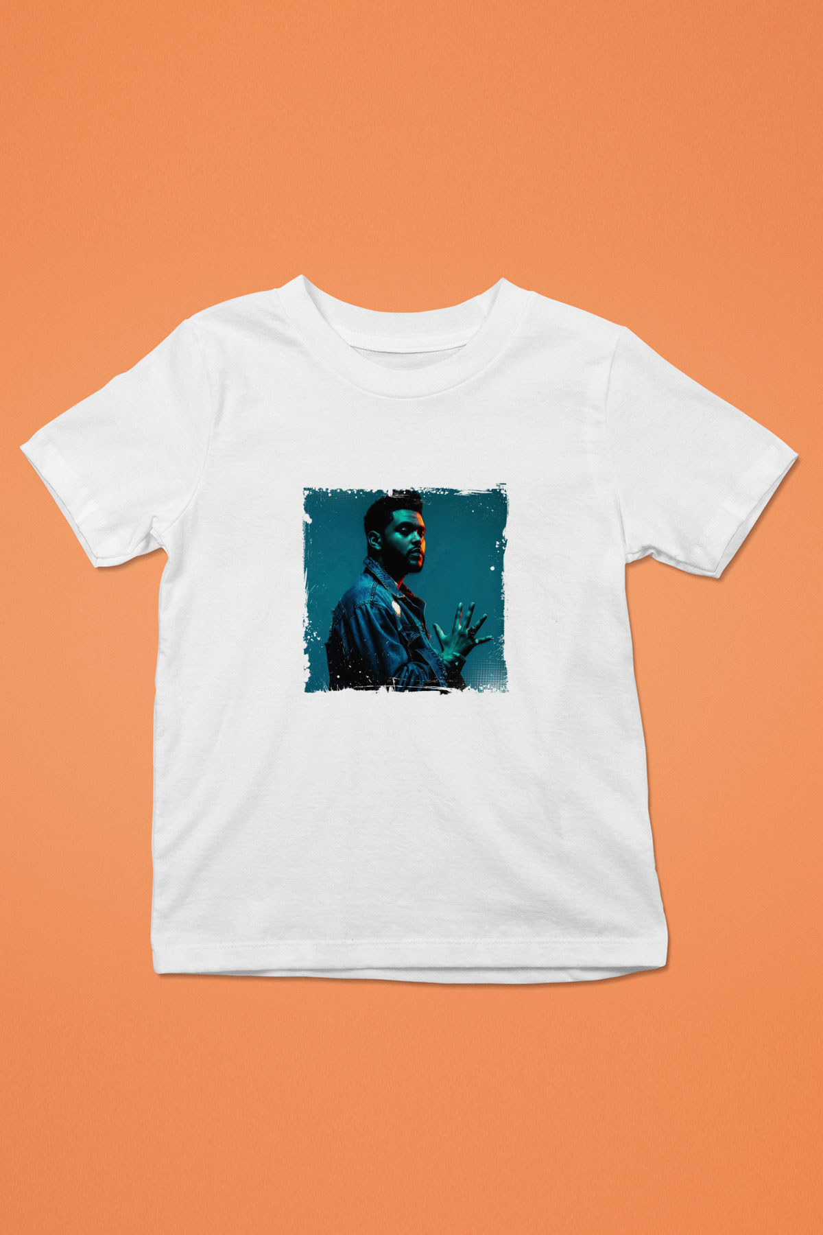 The Weeknd Baskılı Unisex Beyaz Çocuk Tişört