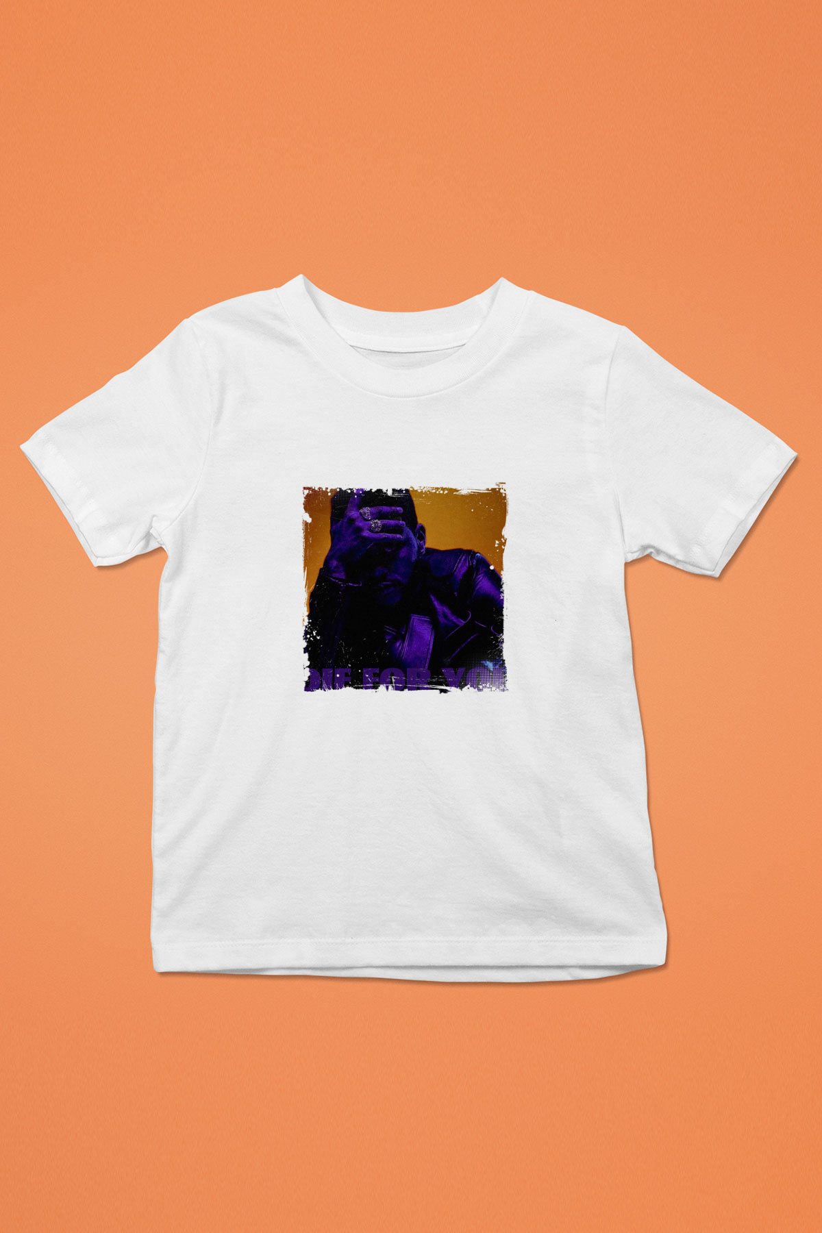 The Weeknd Baskılı Unisex Beyaz Çocuk Tişört