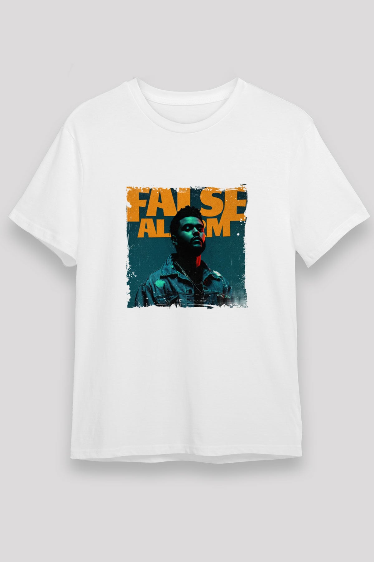 The Weeknd Baskılı Unisex Beyaz Tişört