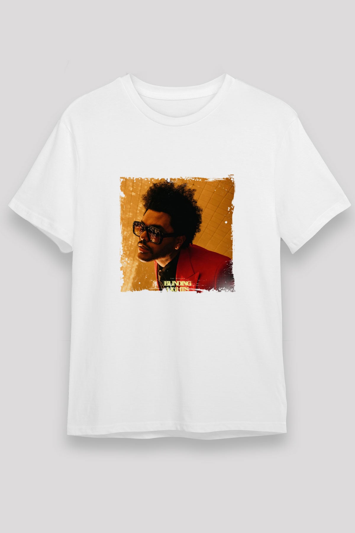 The Weeknd Baskılı Unisex Beyaz Tişört