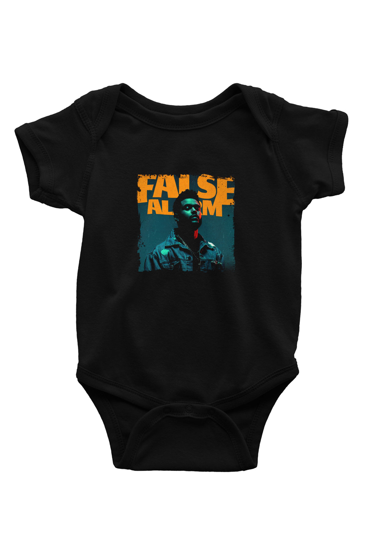 The Weeknd Baskılı Unisex Siyah Bebek Body - Zıbın