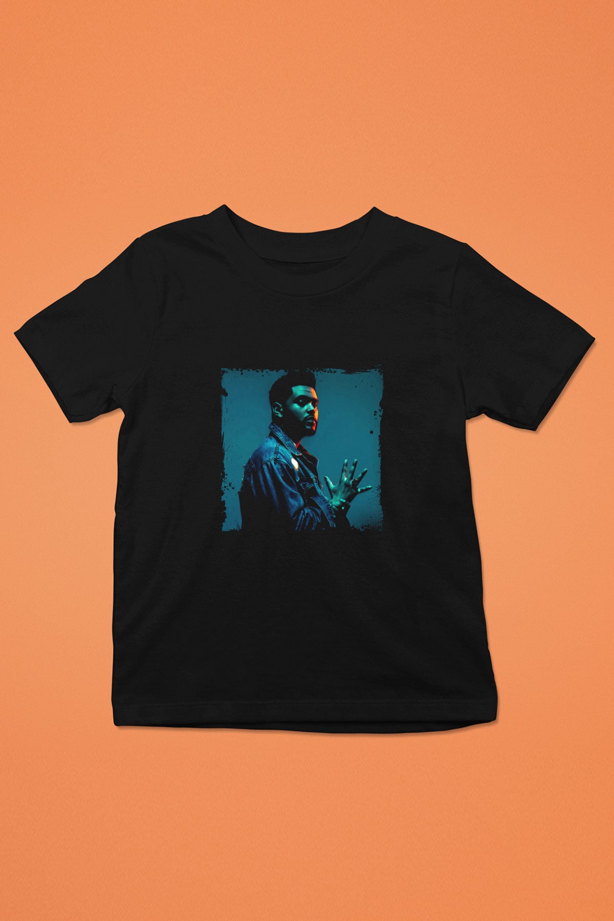 The Weeknd Baskılı Unisex Siyah Çocuk Tişört