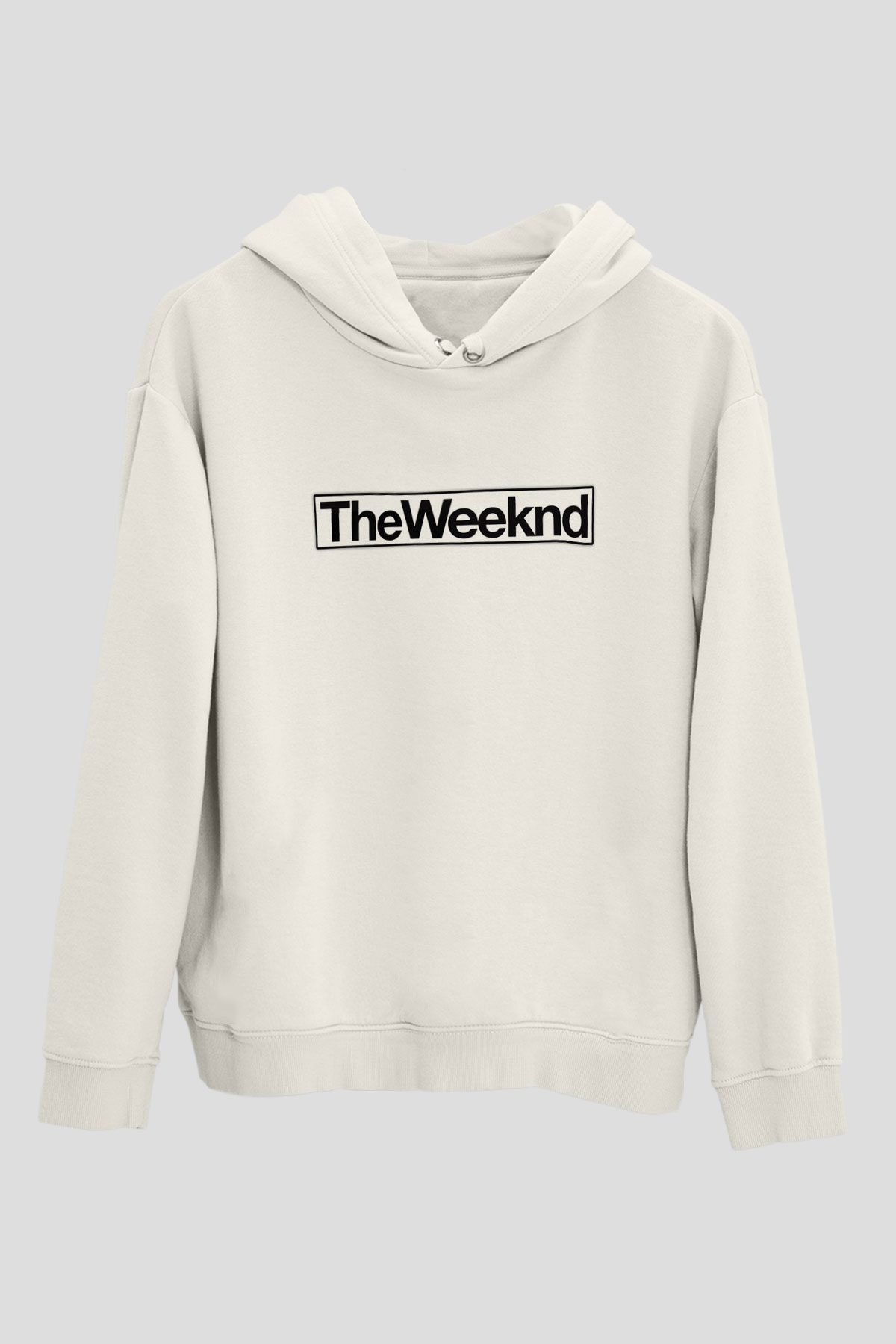 The Weeknd Beyaz Unisex Kapşonlu Sweatshirt