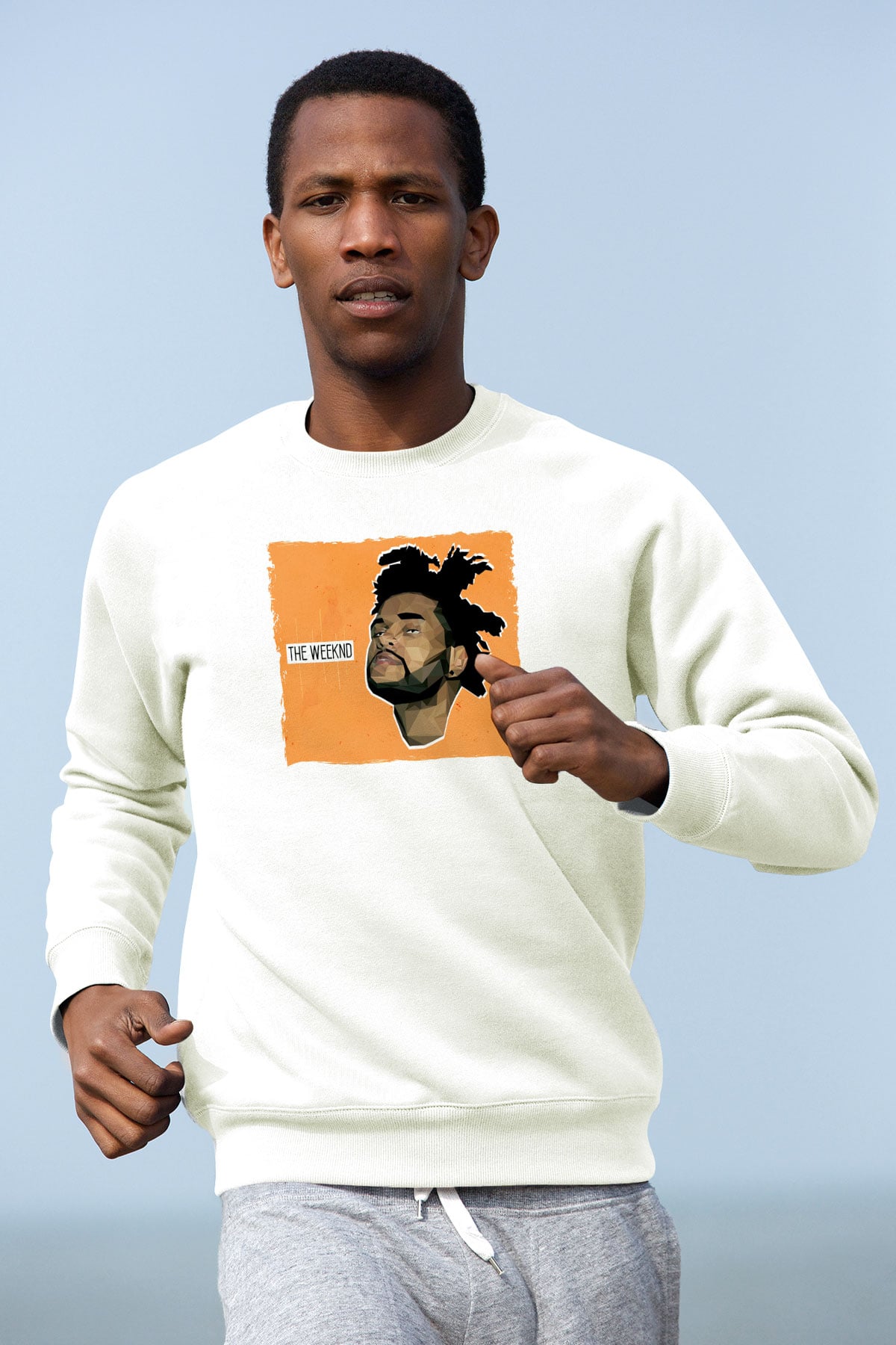 The Weeknd Beyaz Unisex Sweatshirt
