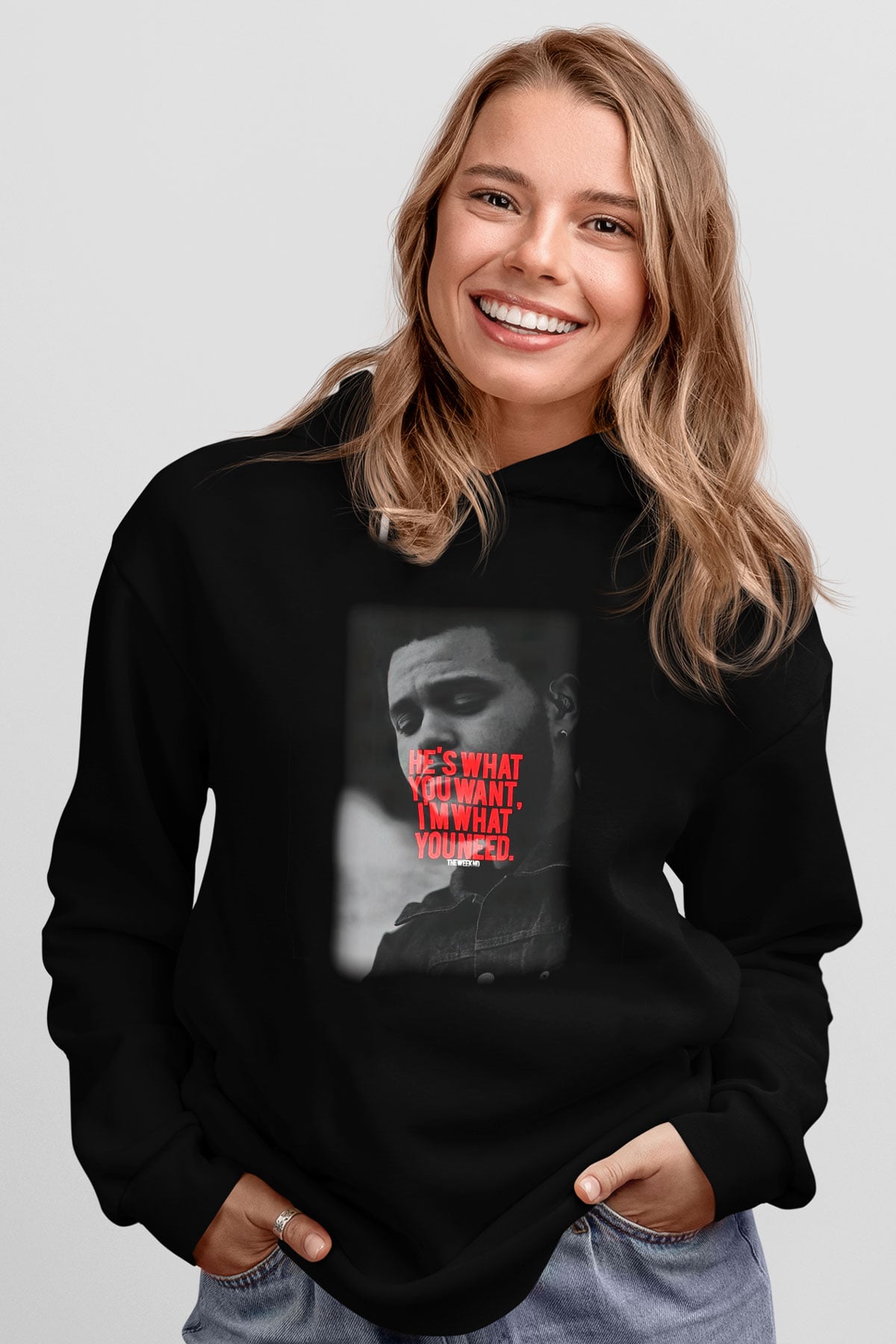 The Weeknd Siyah Unisex Hoodie