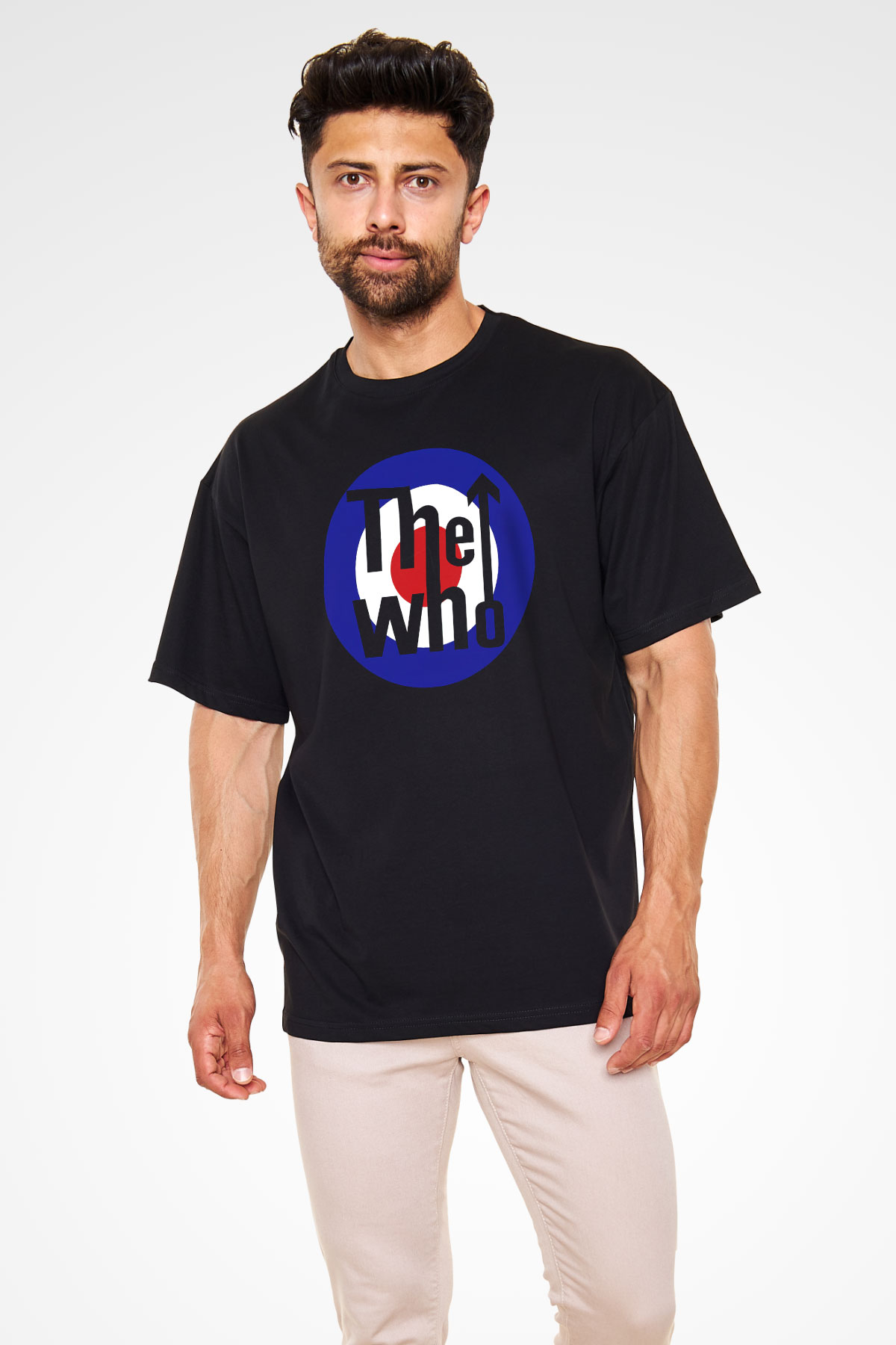 The Who Siyah Unisex Oversize Tişört T-Shirt