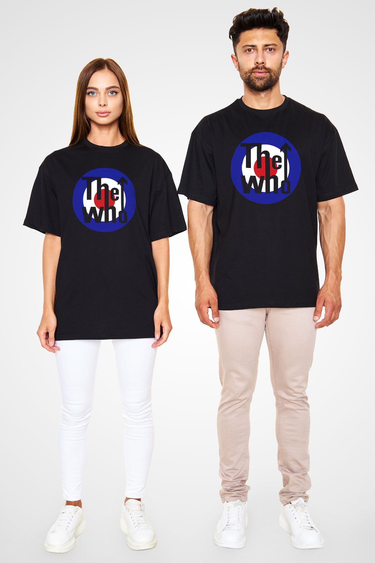 The Who Siyah Unisex Oversize Tişört T-Shirt