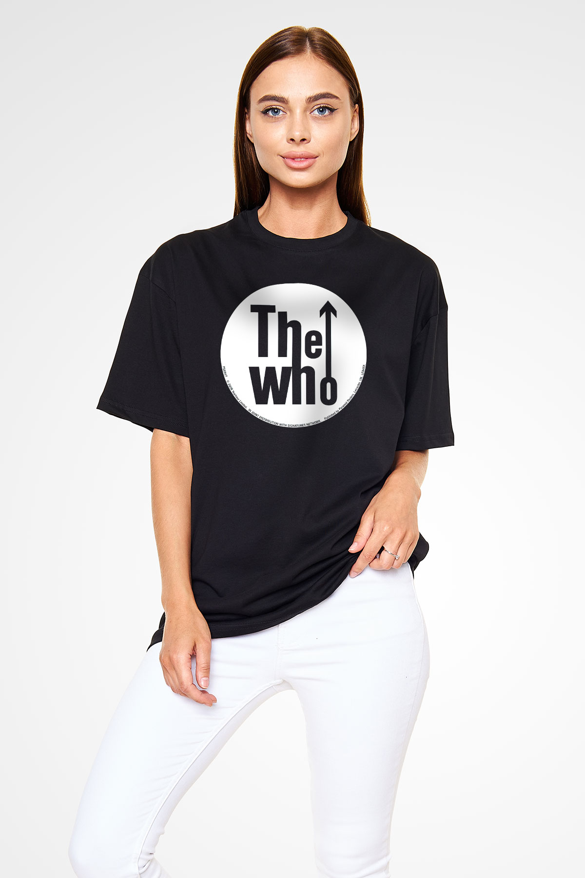 The Who Siyah Unisex Oversize Tişört T-Shirt