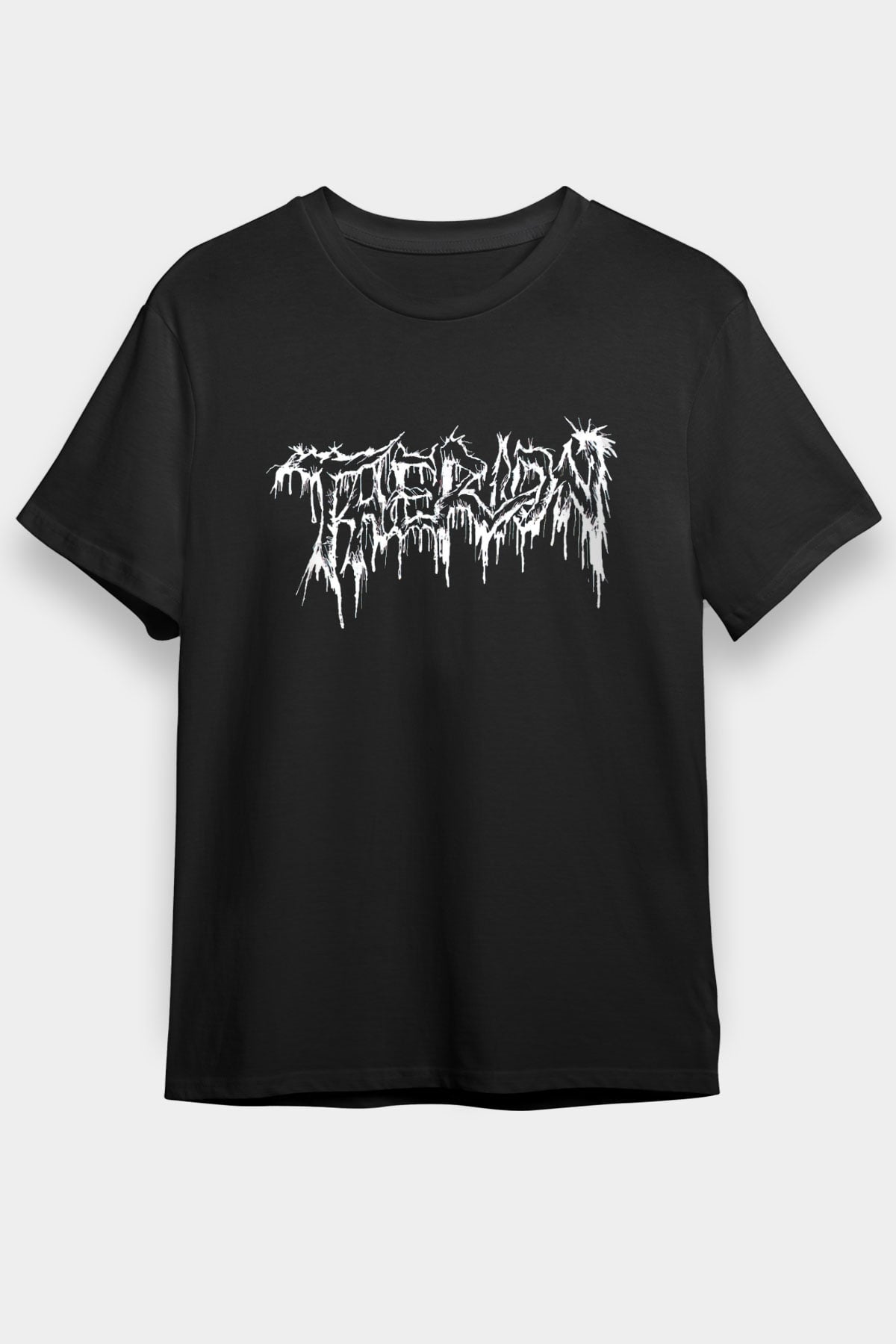 Therion Baskılı Unisex Siyah Tişört - Tshirt