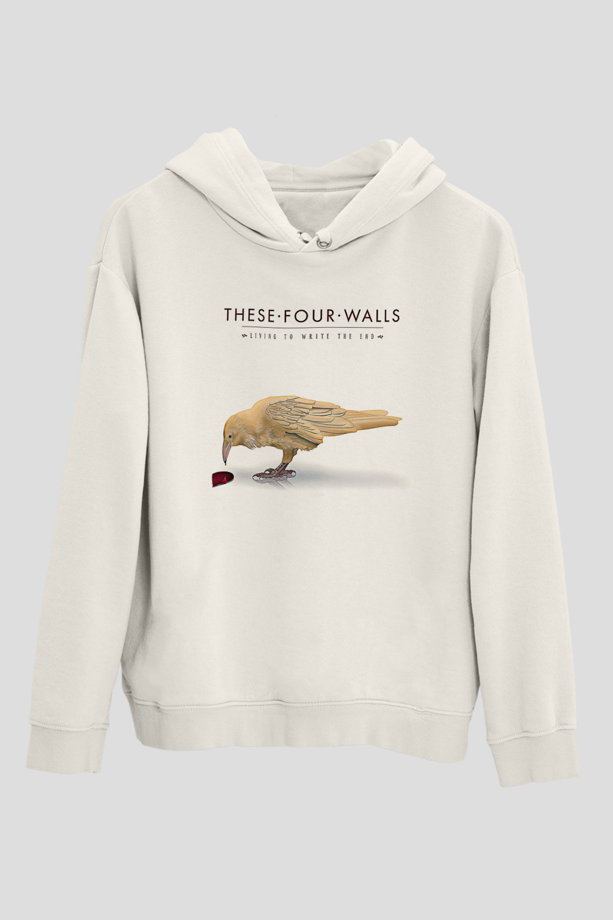These Four Walls Baskılı Beyaz Unisex Kapüşonlu Sweatshirt