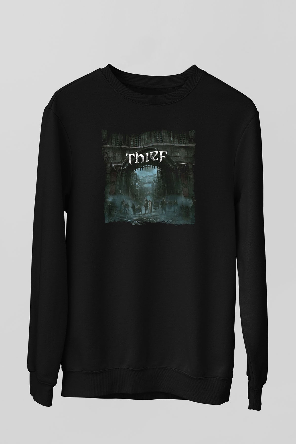Thief Siyah Unisex Sweatshirt