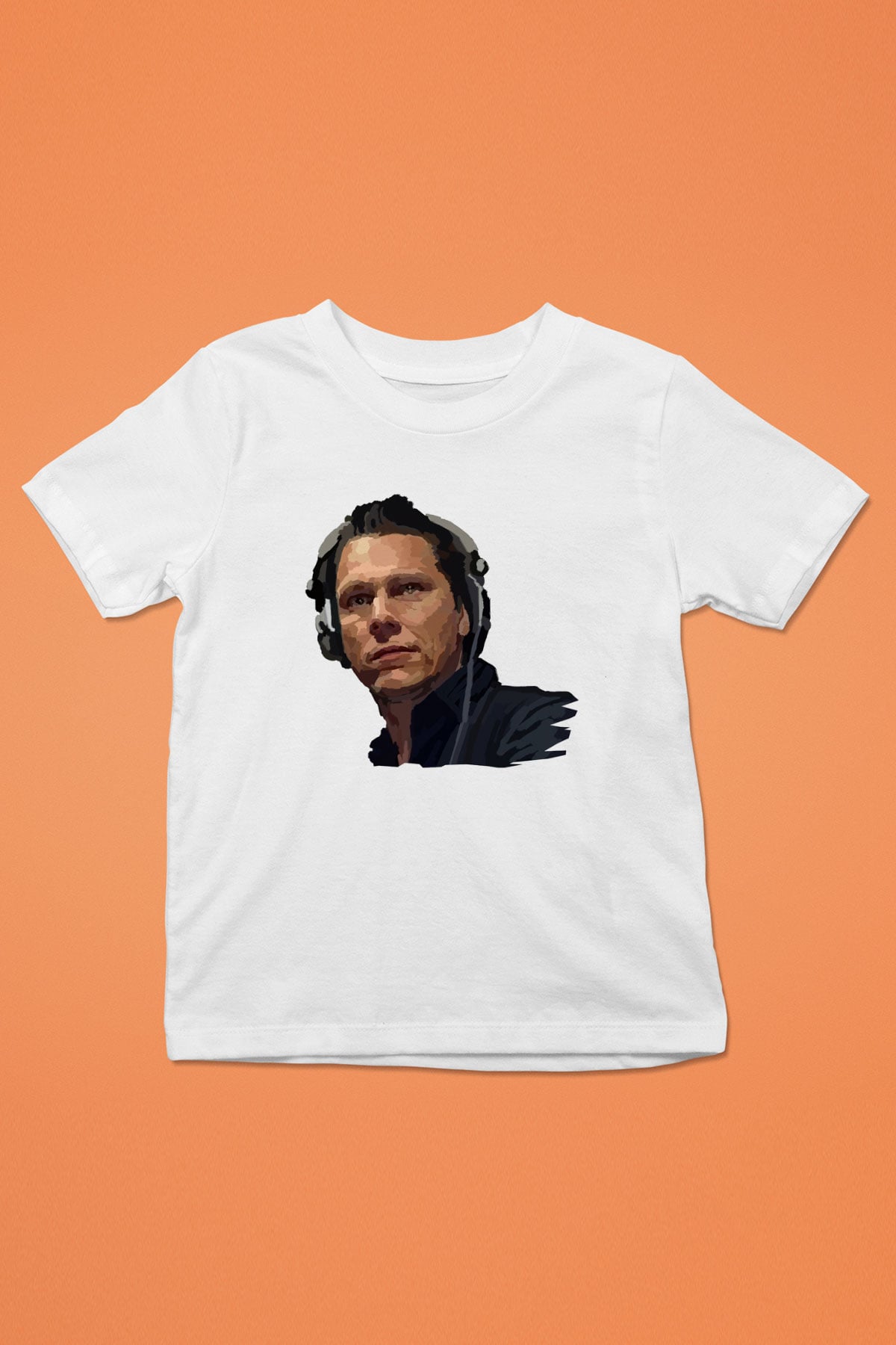 Tiesto Baskılı Beyaz Unisex Çocuk Tişört