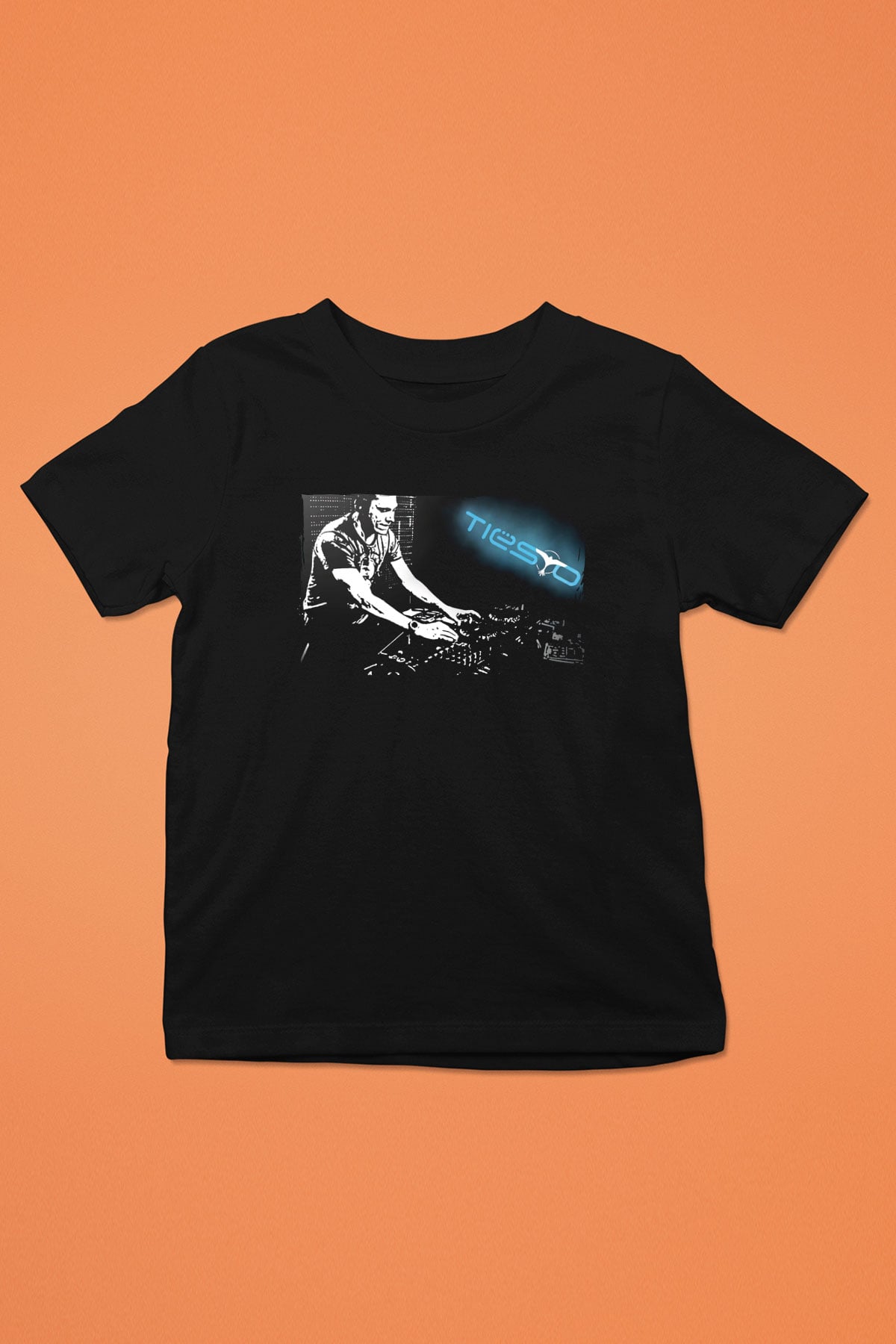Tiesto Siyah Unisex Çocuk Tişört