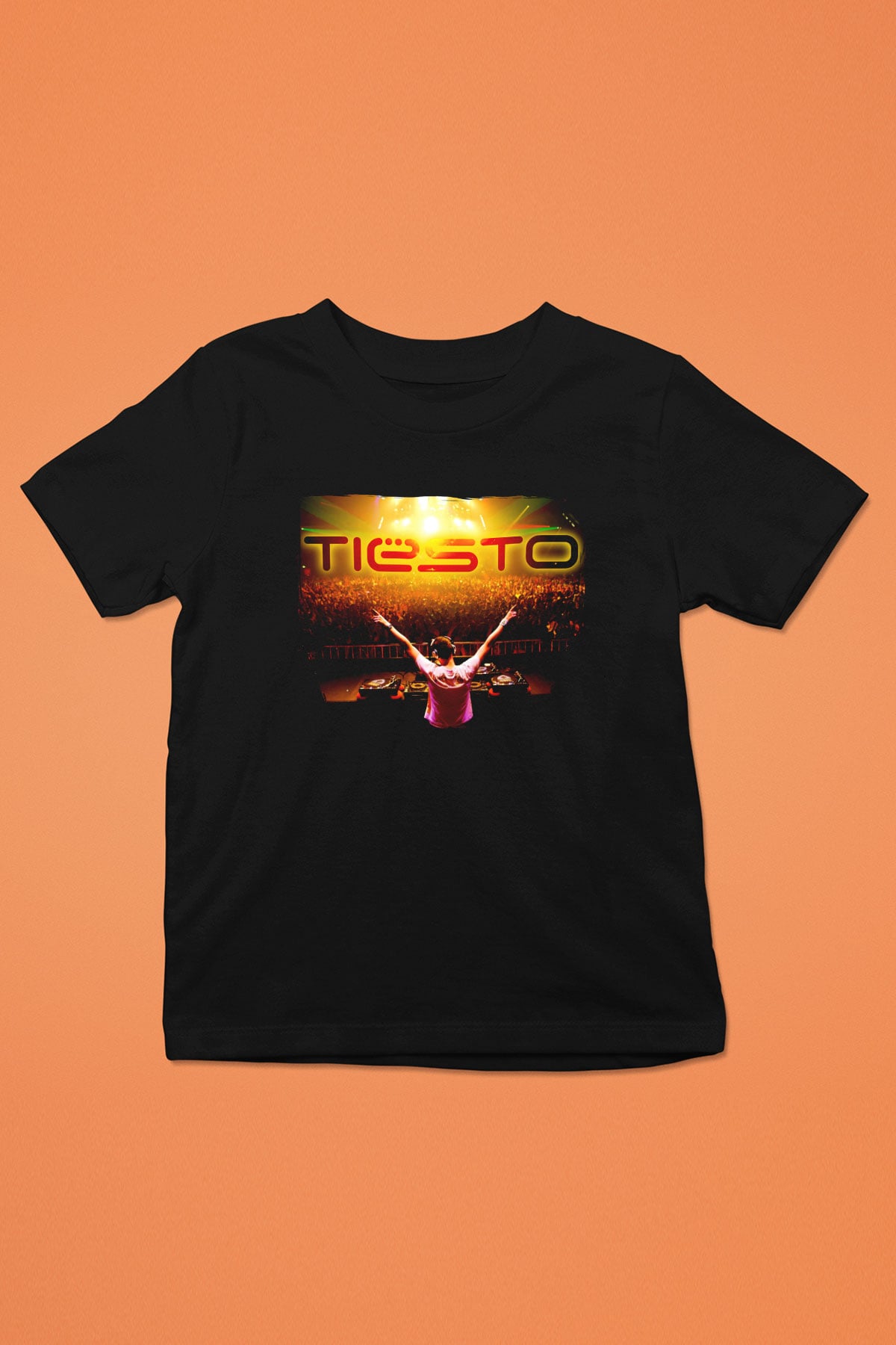 Tiesto Siyah Unisex Çocuk Tişört