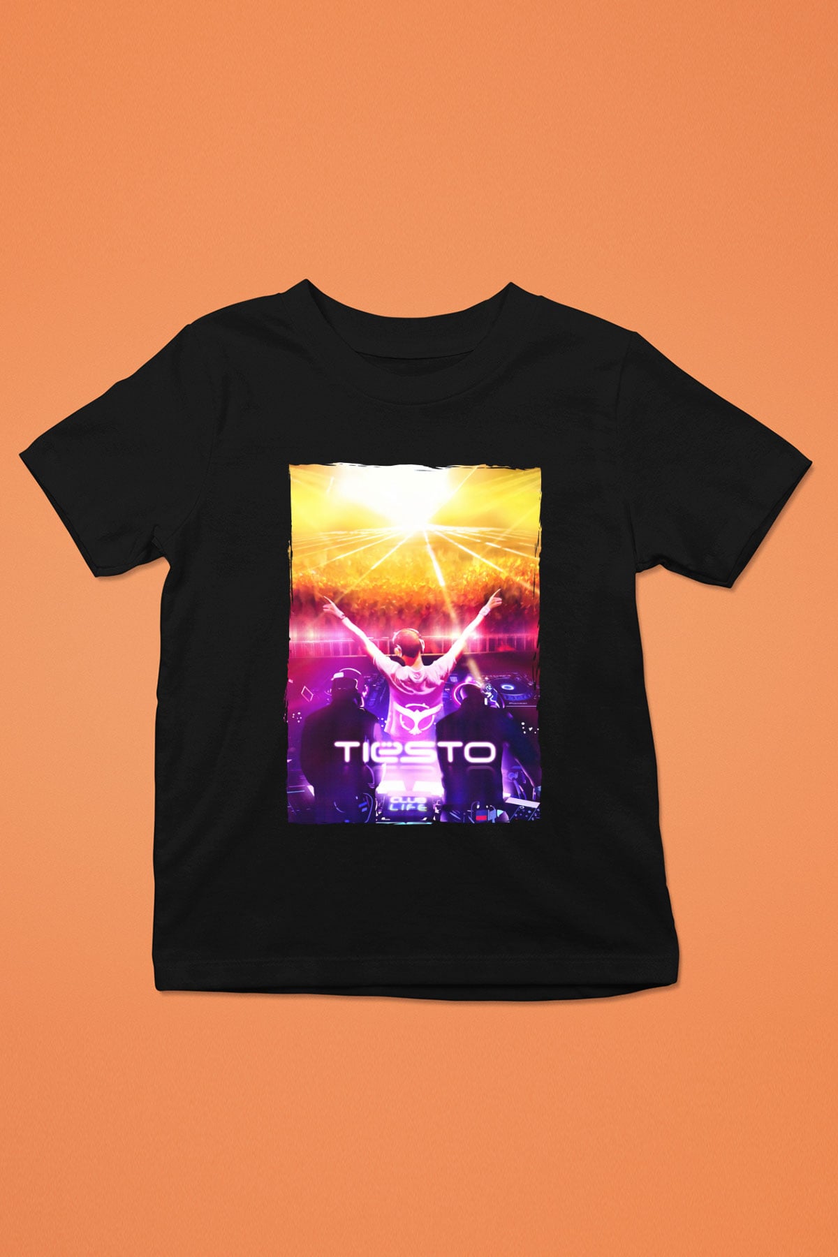 Tiesto Siyah Unisex Çocuk Tişört