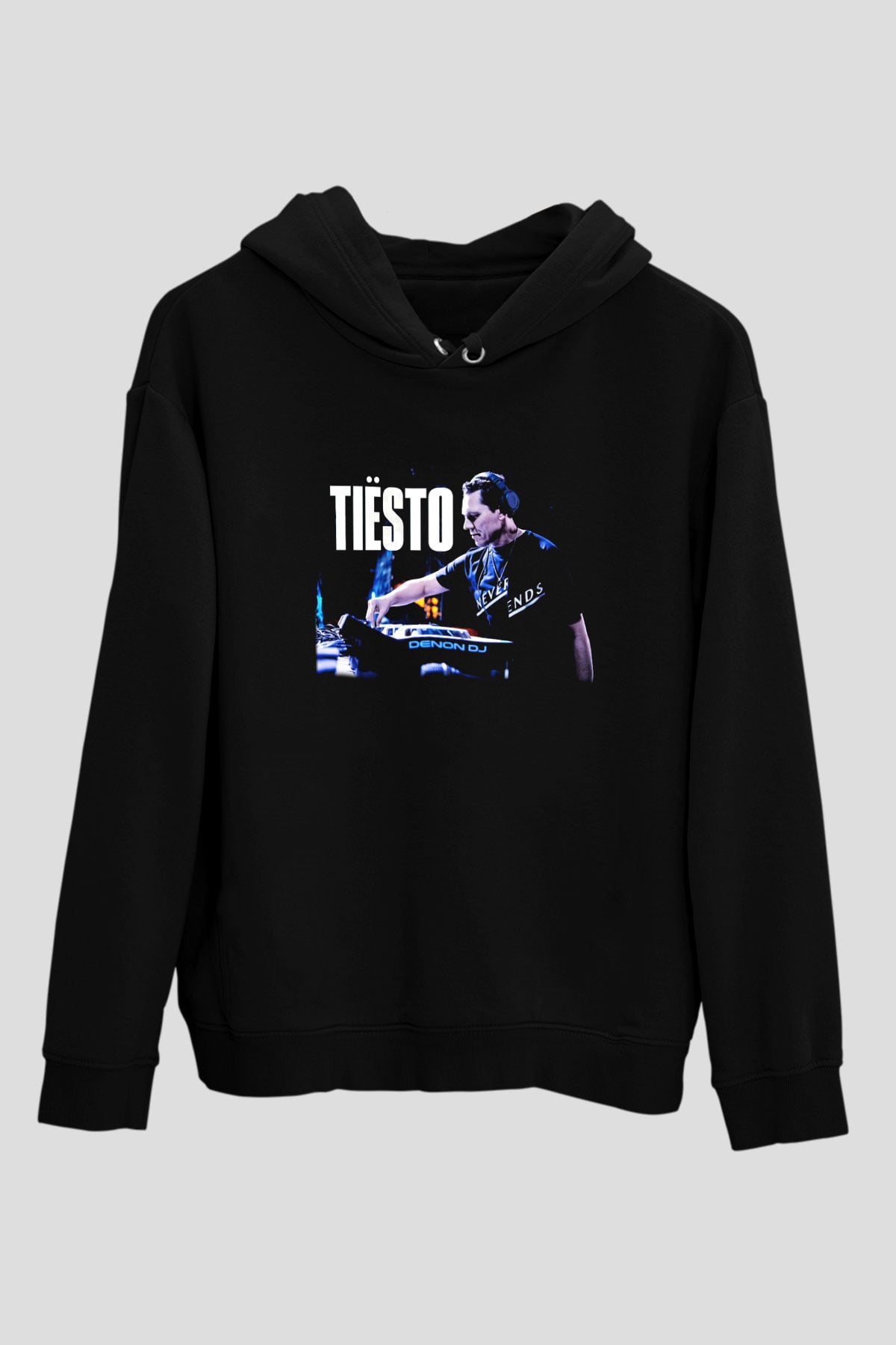 Tiesto Siyah Unisex Hoodie