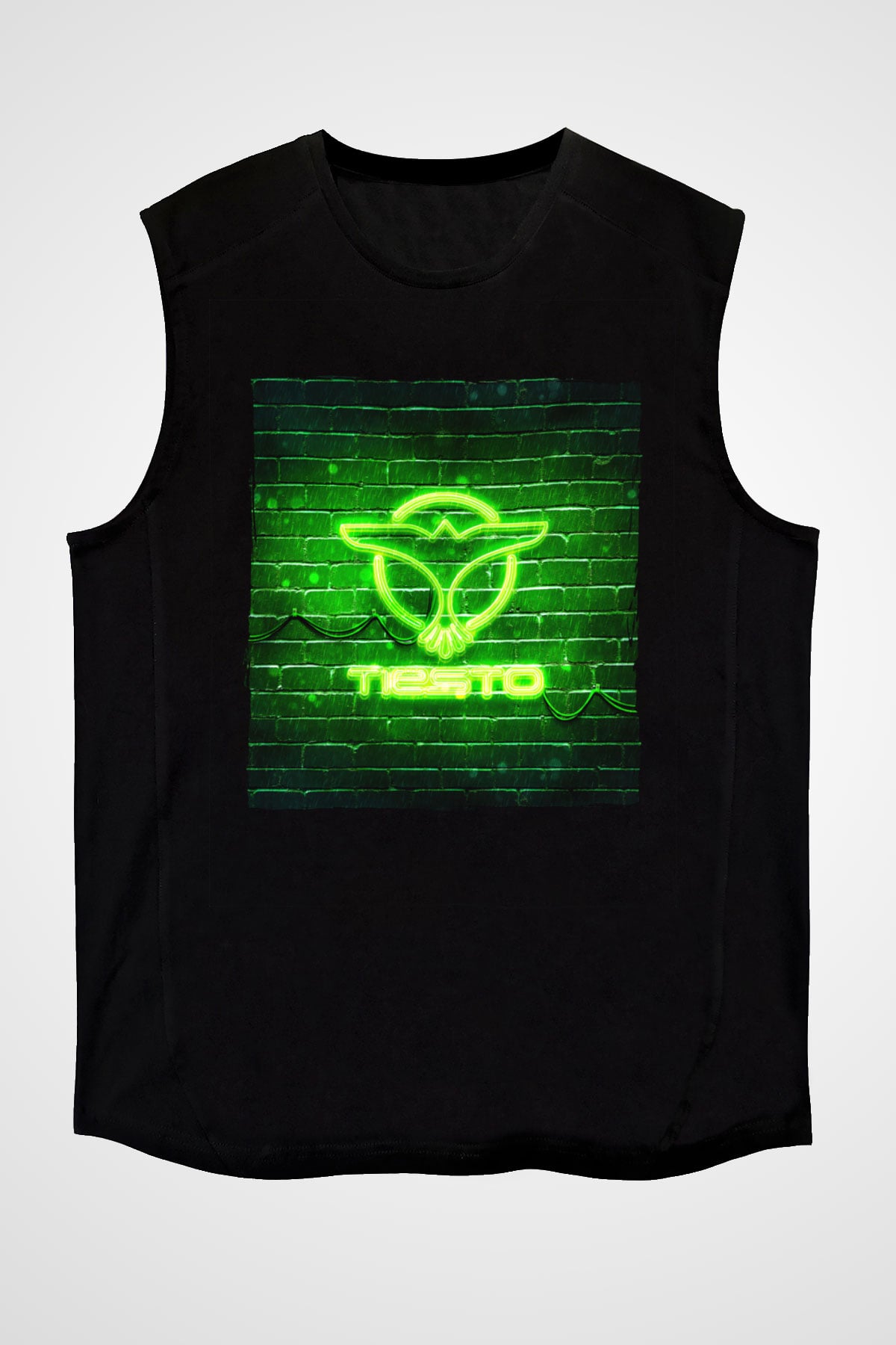Tiesto Siyah Unisex Kolsuz Tişört