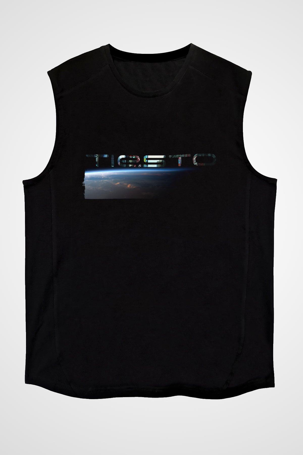 Tiesto Siyah Unisex Kolsuz Tişört