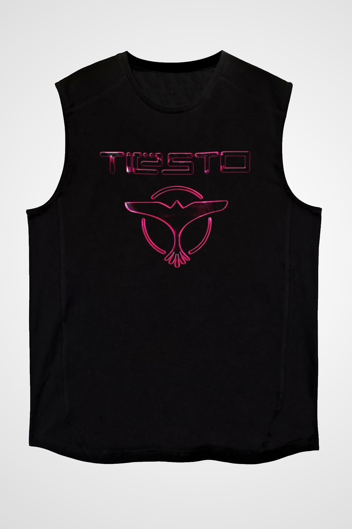 Tiesto Siyah Unisex Kolsuz Tişört