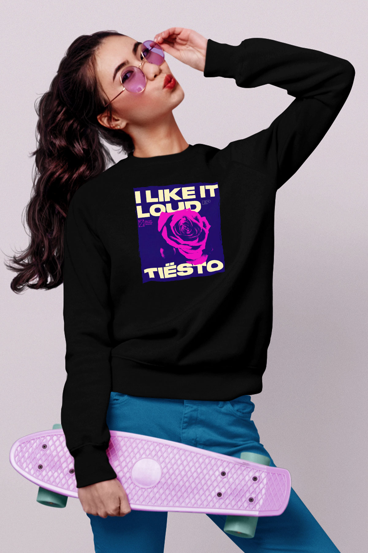 Tiesto Siyah Unisex Sweatshirt