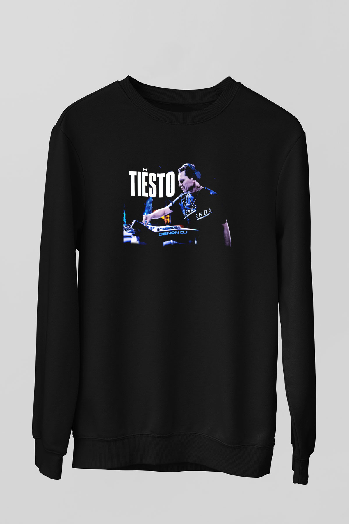 Tiesto Siyah Unisex Sweatshirt