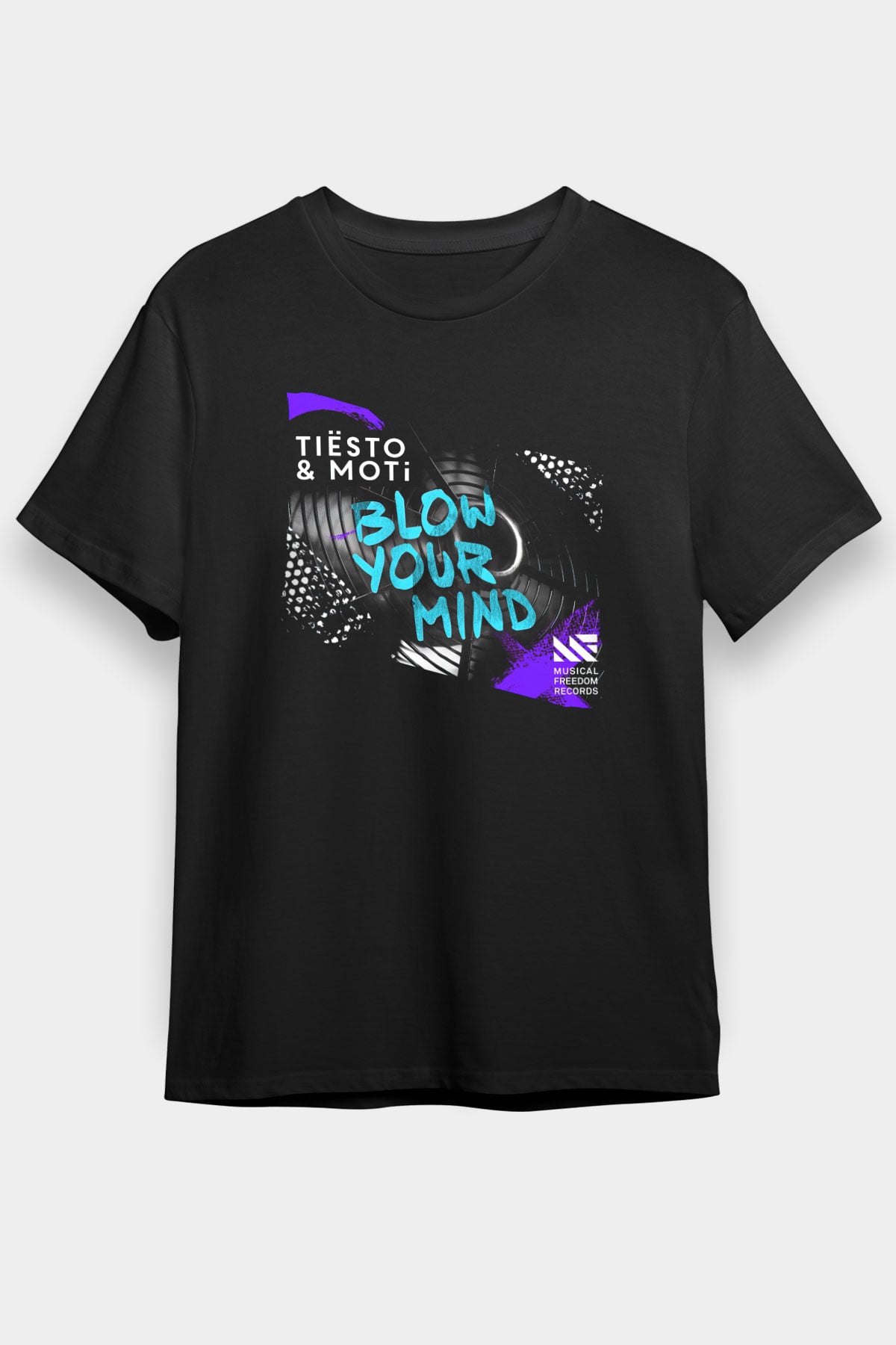 Tiesto Siyah Unisex Tişört T-Shirt - TişörtFabrikası
