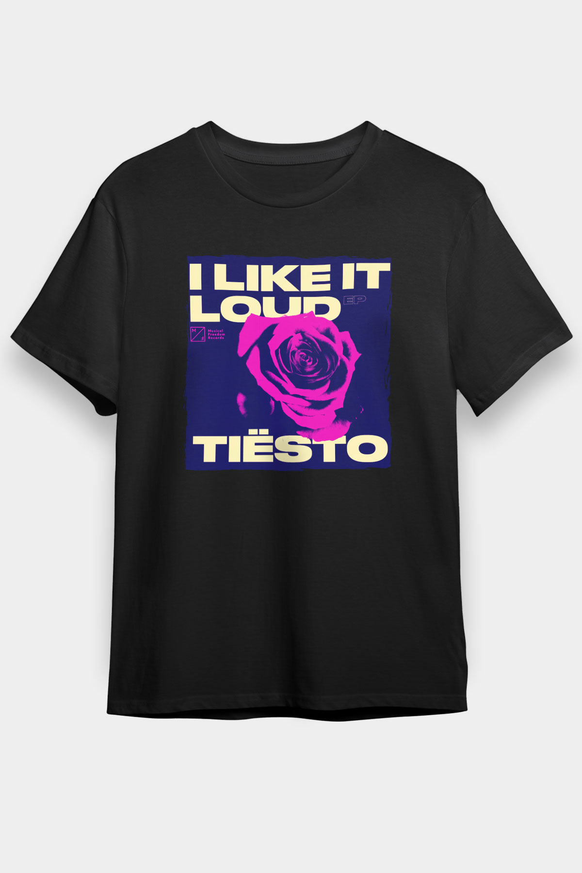 Tiesto Siyah Unisex Tişört T-Shirt - TişörtFabrikası