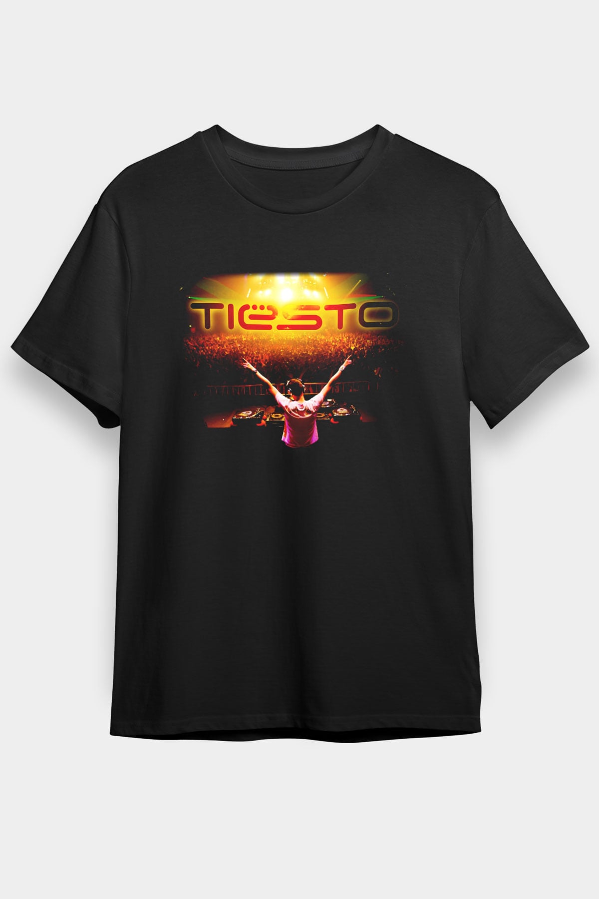 Tiesto Siyah Unisex Tişört T-Shirt - TişörtFabrikası