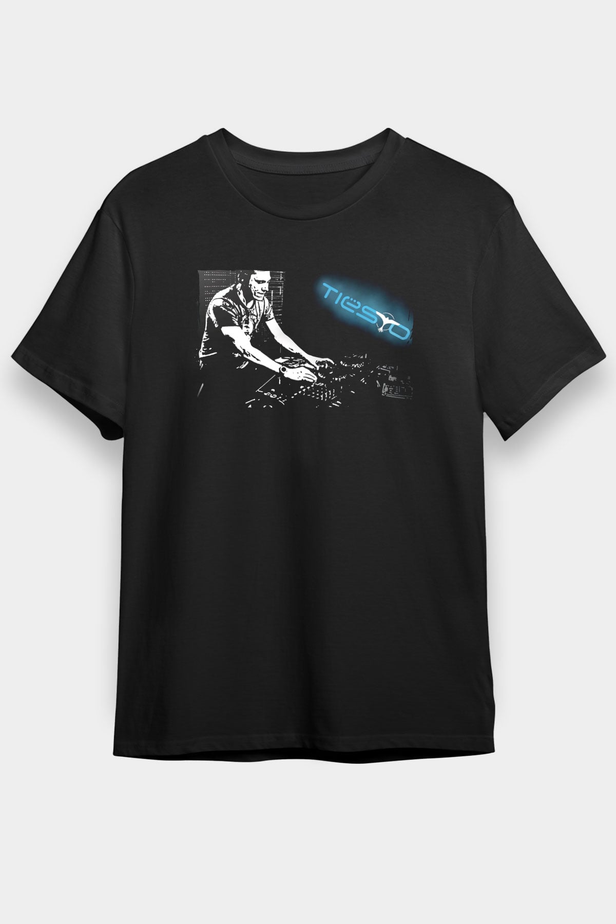 Tiesto Siyah Unisex Tişört T-Shirt - TişörtFabrikası