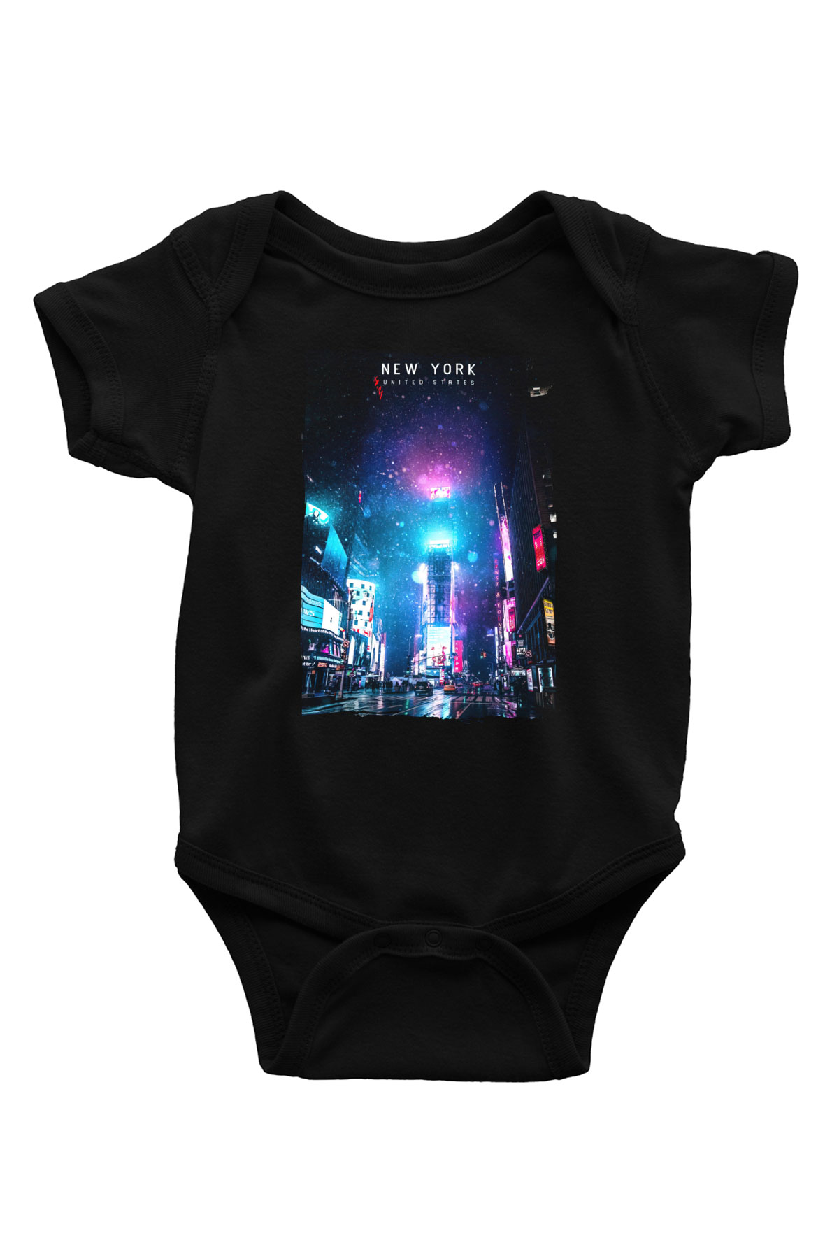 Times Square Siyah Bebek Body - Zıbın