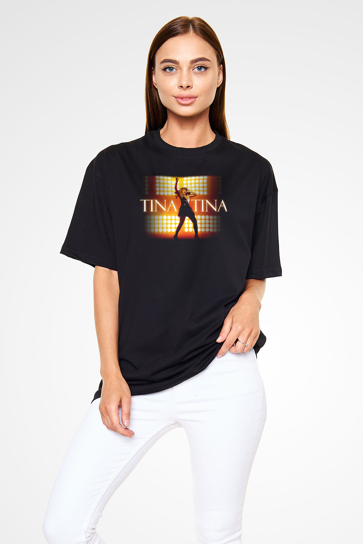 Tina Turner Siyah Unisex Oversize Tişört T-Shirt