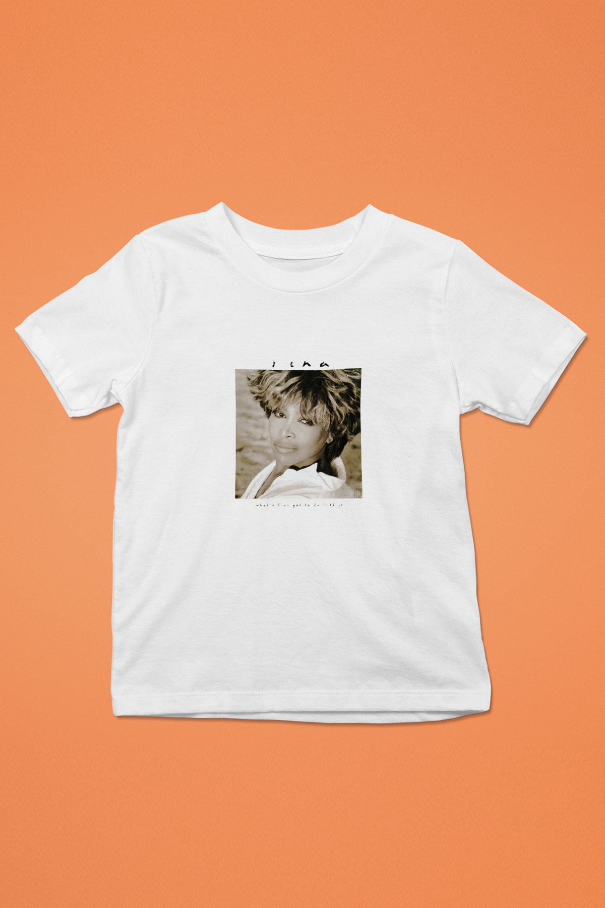 Tine Turner Baskılı Unisex Beyaz Çocuk Tişört