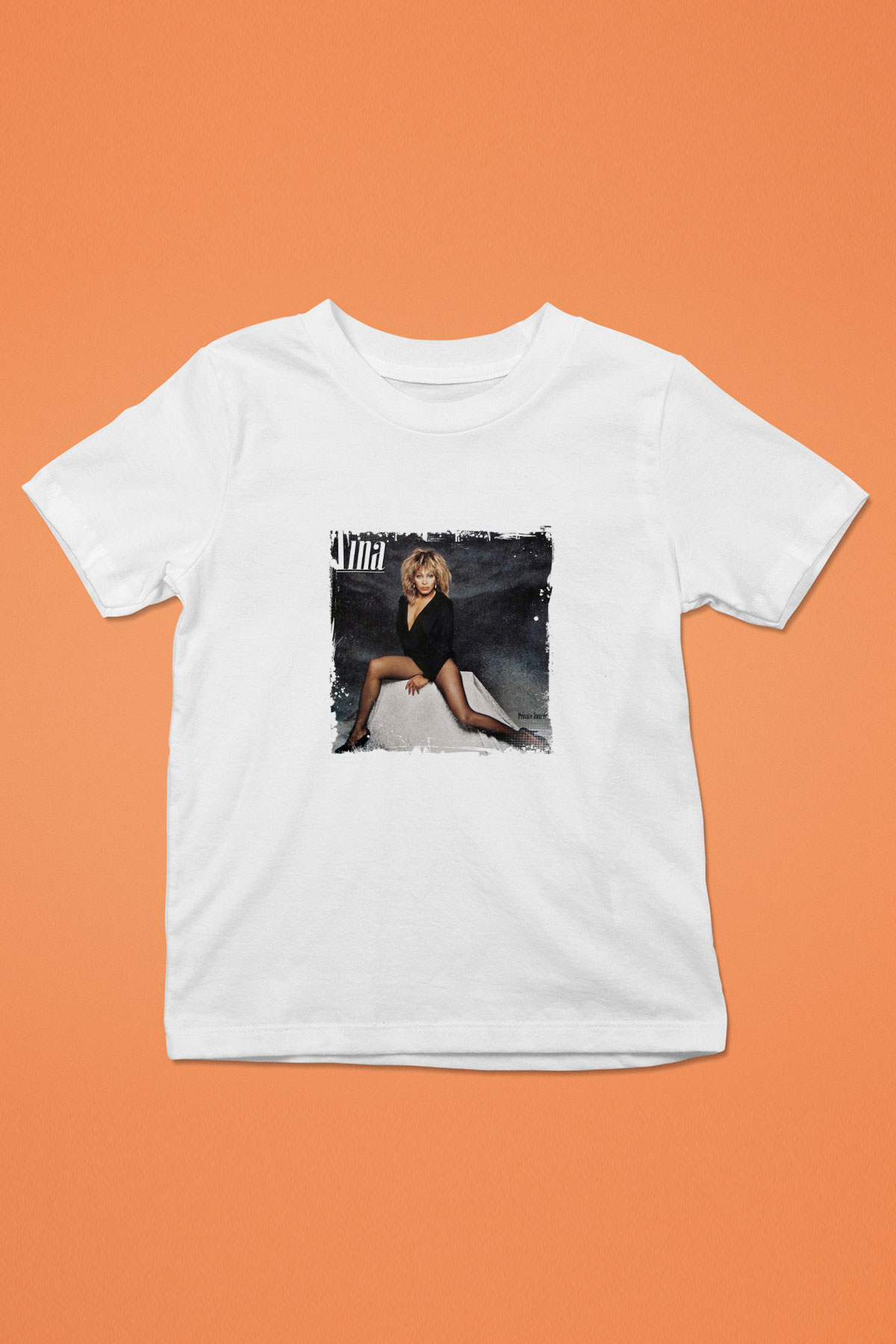 Tine Turner Baskılı Unisex Beyaz Çocuk Tişört