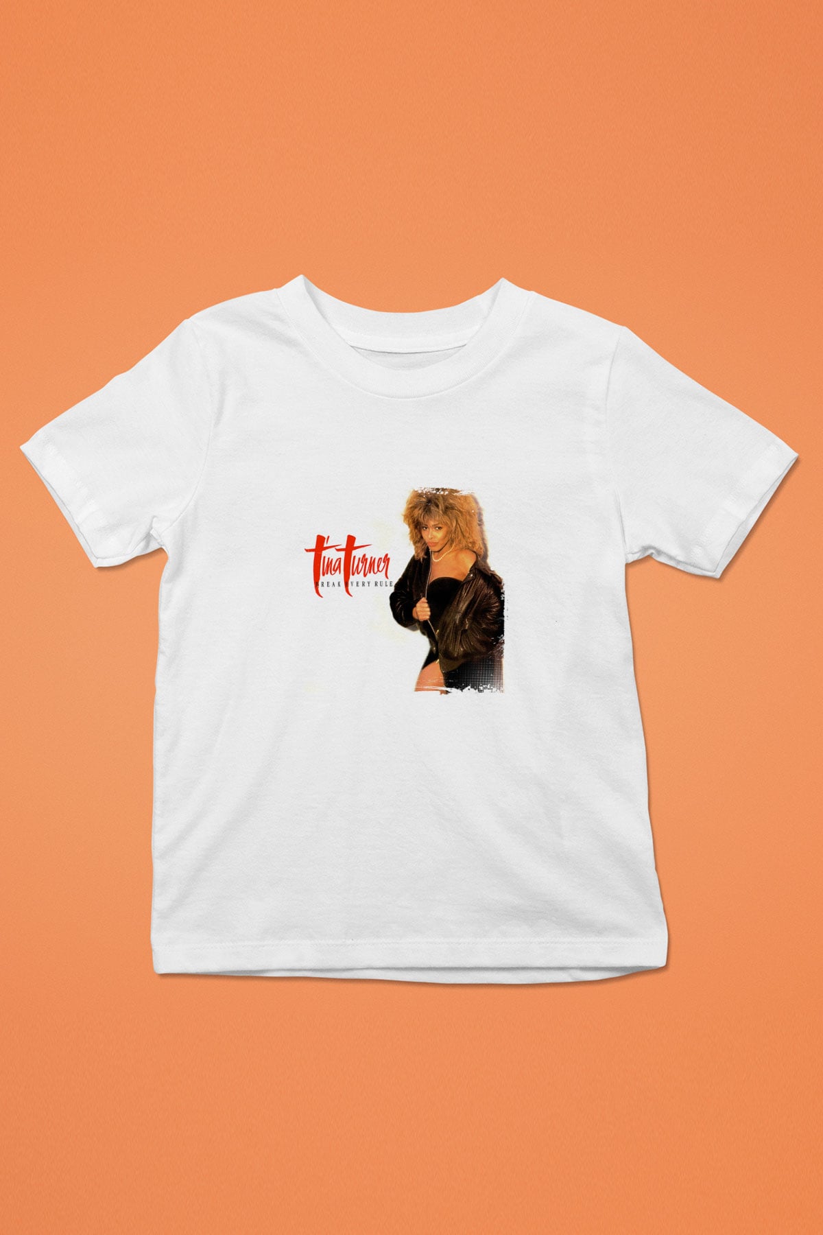 Tine Turner Baskılı Unisex Beyaz Çocuk Tişört
