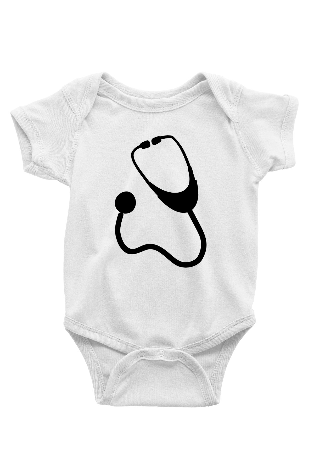 Tıp Bayramı Baskılı Beyaz Unisex Bebek Body - Zıbın