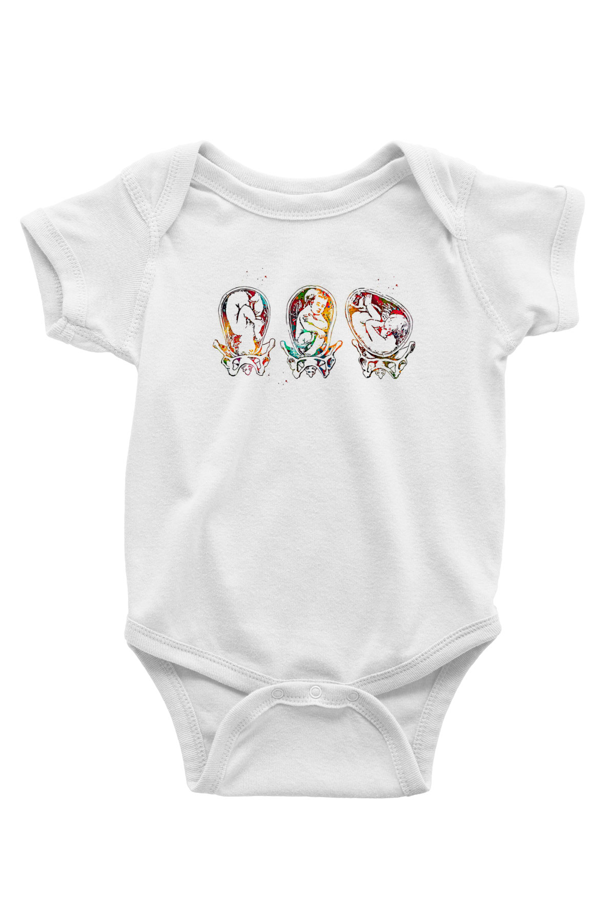 Tıp Bayramı Baskılı Beyaz Unisex Bebek Body - Zıbın
