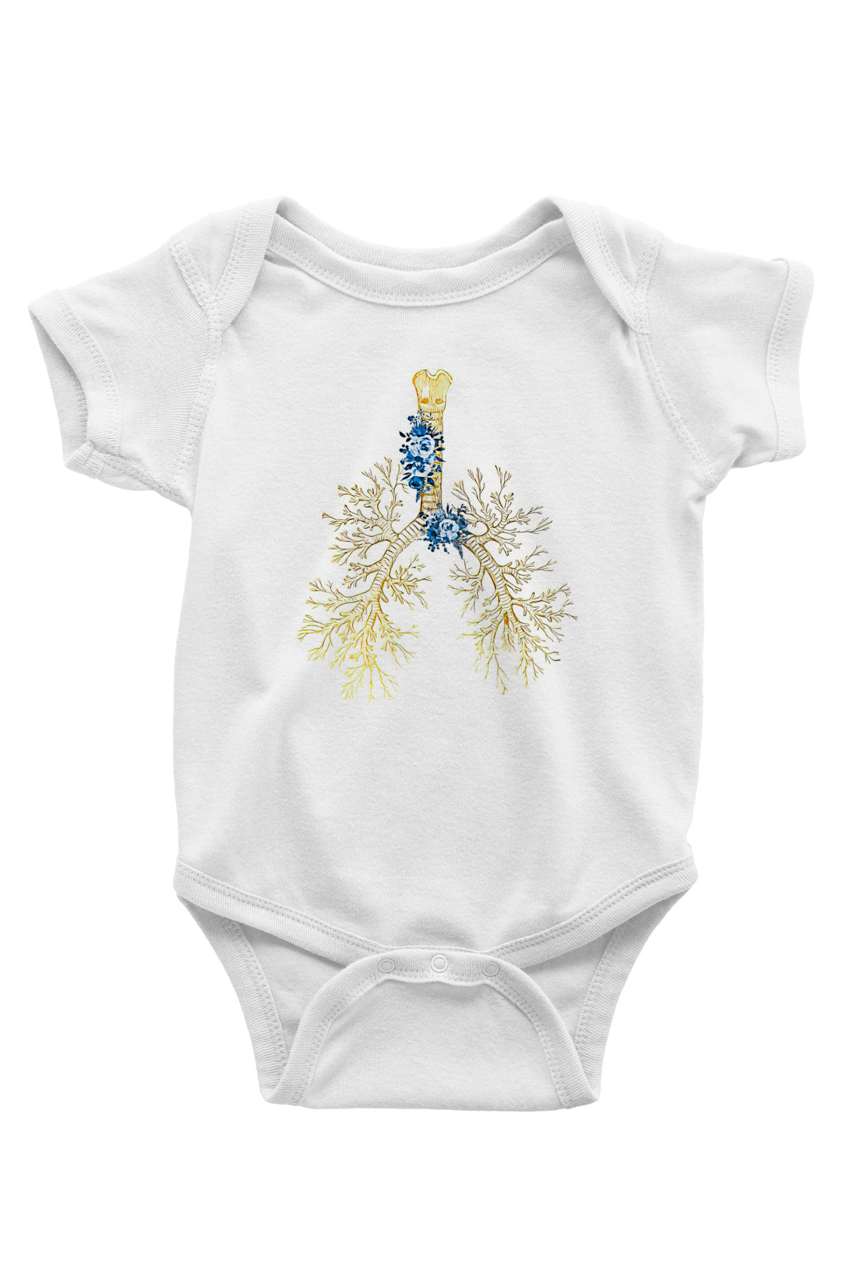 Tıp Bayramı Baskılı Beyaz Unisex Bebek Body - Zıbın