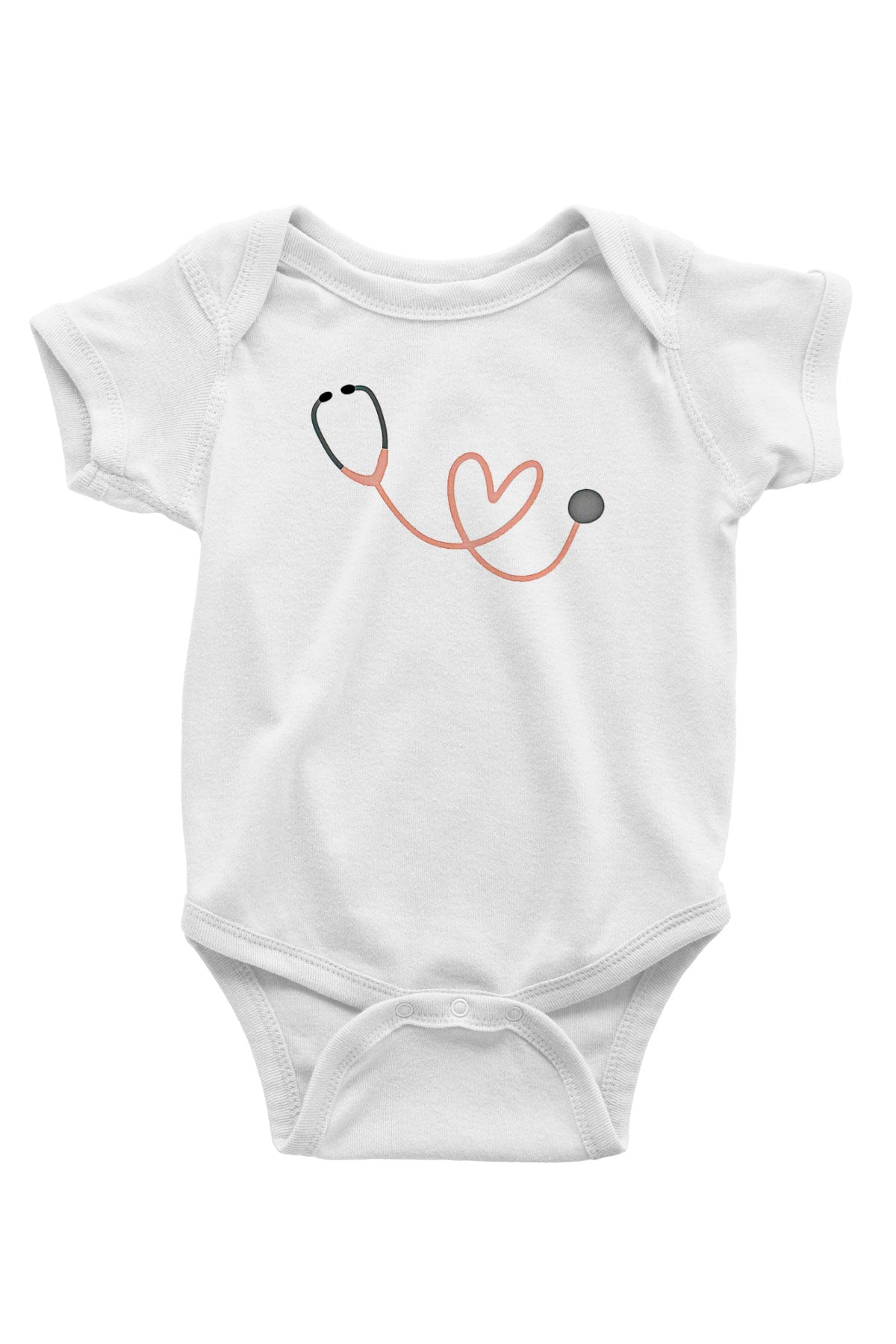 Tıp Bayramı Baskılı Beyaz Unisex Bebek Body - Zıbın