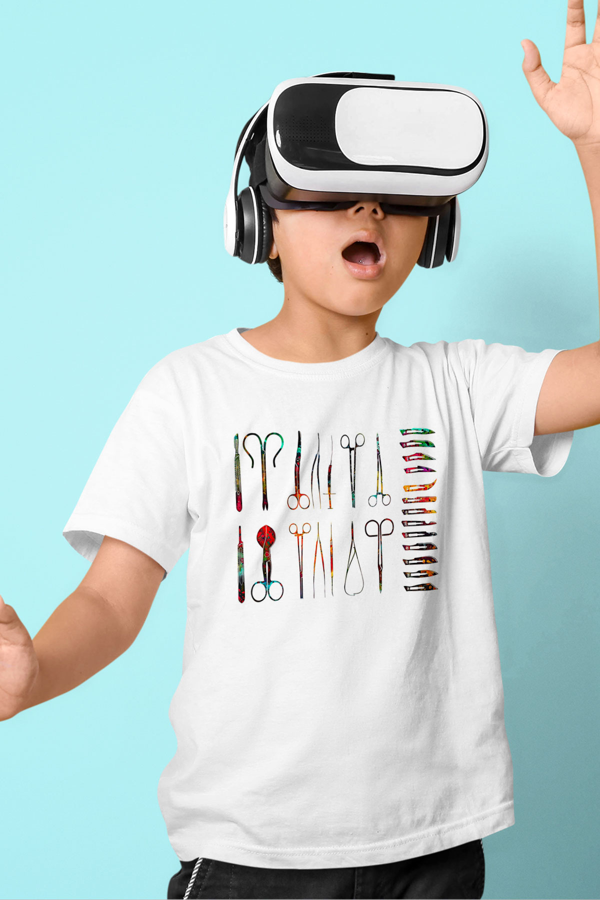 Tıp Bayramı Baskılı Beyaz Unisex Beyaz Çocuk Tişört - Tshirt