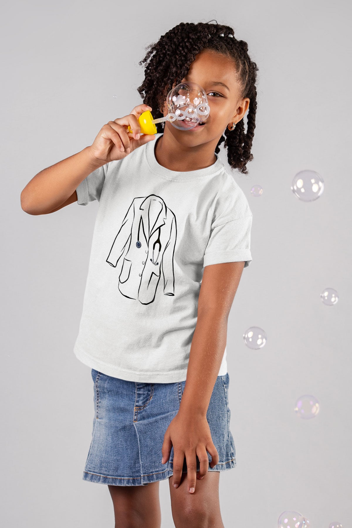 Tıp Bayramı Baskılı Beyaz Unisex Beyaz Çocuk Tişört - Tshirt