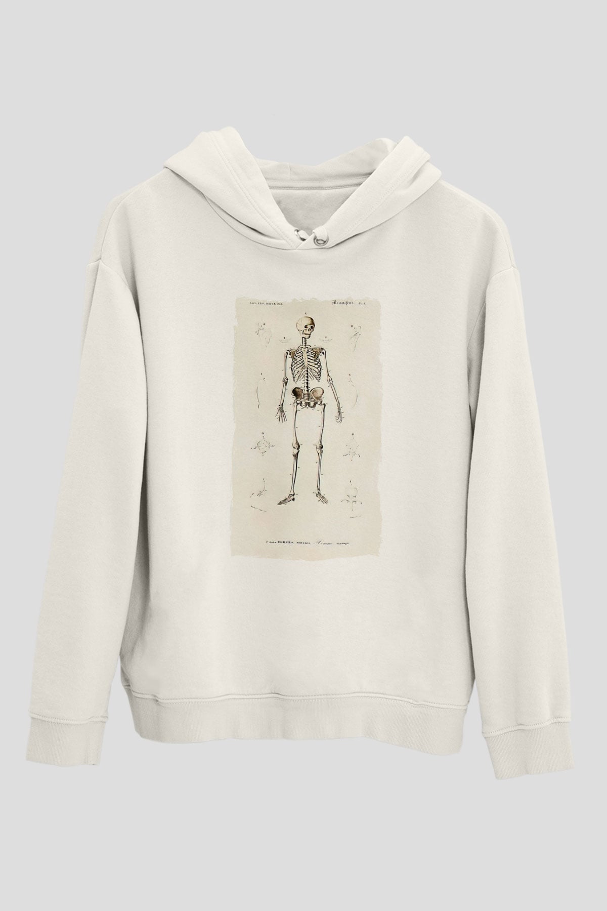 Tıp Bayramı Baskılı Beyaz Unisex Kapüşonlu Sweatshirt