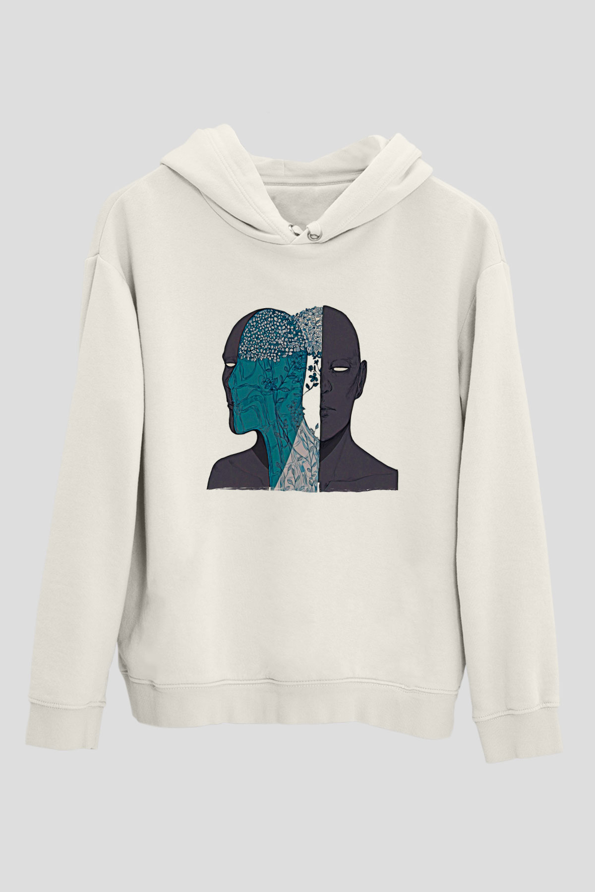 Tıp Bayramı Baskılı Beyaz Unisex Kapüşonlu Sweatshirt